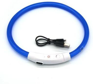 Uplift Treasures LED Glowing Dog Safety Collar blue l 27.56 In