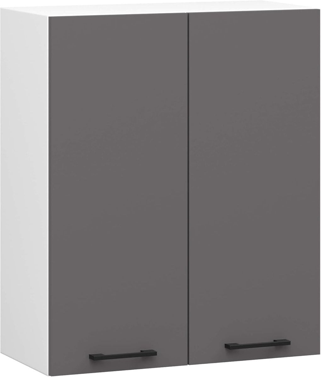 Modulaire keuken hangkast wit grafietgrijs B60 x H72 cm