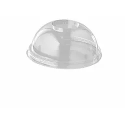 Klare PLA gebohrte Becherdeckel Ø9.5cm 100un