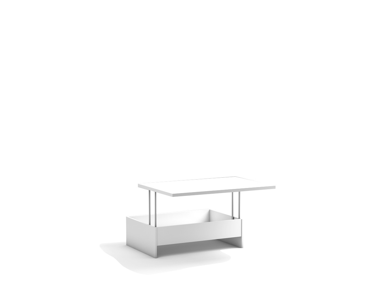 Moderne opklapbare koffietafel met wit blad voor de woonkamer