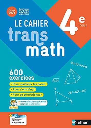 Jean-Marc Lécole - Le cahier Transmath 4e, cycle 4 : 600 exercices - Preis vom 10.10.2026 11:48:34 h