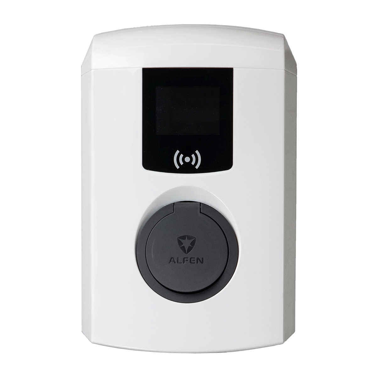 Alfen Eve Single Pro-line 1PH, T2S (Shutter) Socket, 32A, RFID, LB Active, Smart Charging Network, Logo, B