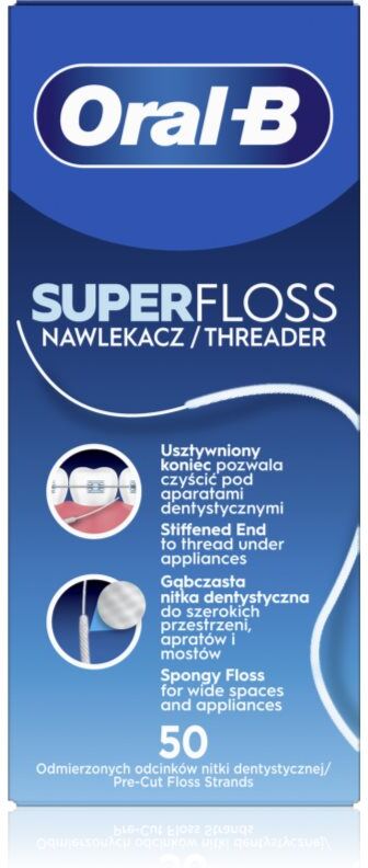 Oral-B Super Floss Zahnseide für Zahnklammern und Zahnersatz 50 St.