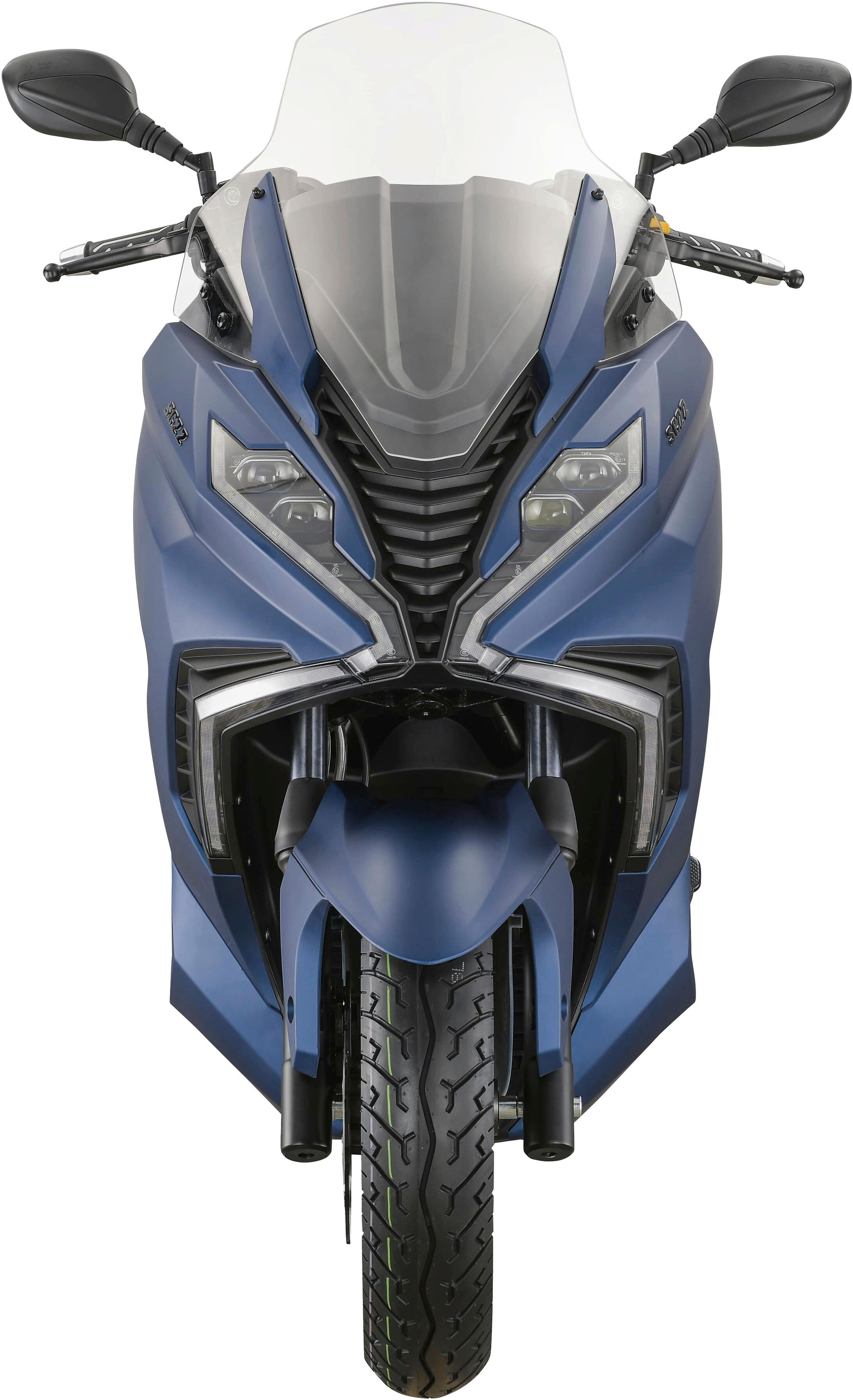 Motorroller ALPHA MOTORS "Sport Cruiser 22", blau (blau, schwarz), Motorroller, 95 km/h, mit Lenkerschloss, B:81cm H:132cm L:218cm