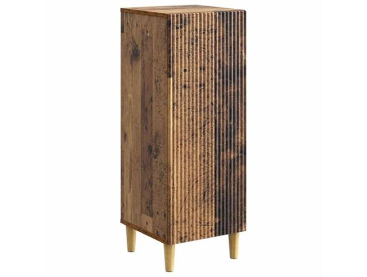 TEKGHUT Sideboard Altholz 33 x 34,5 x 90 cm Holzwerkstoff Vintage-Design,konische Beine,Bretterregale,90°-Pendelscharnier,Innenbereich,leicht zu reinigen