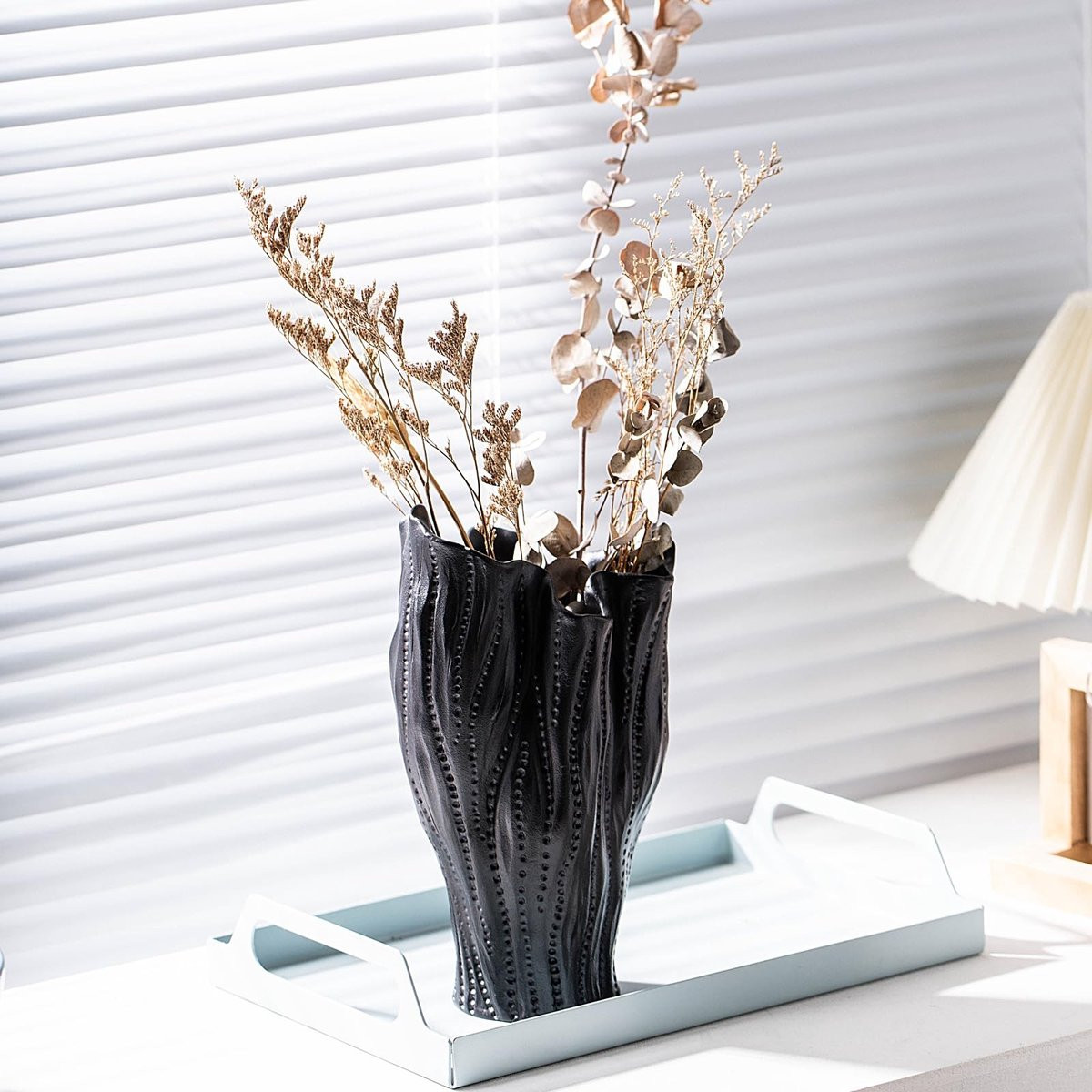 Omgoods Handgemaakte Keramische Vaas - Moderne Boho Decoratie voor Bloemen
