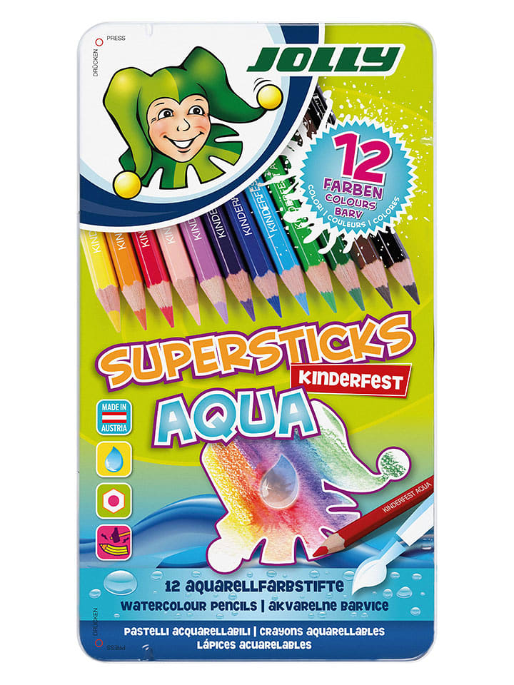 Jolly Aquarellstifte "Superstick" - 12 Stück - onesize