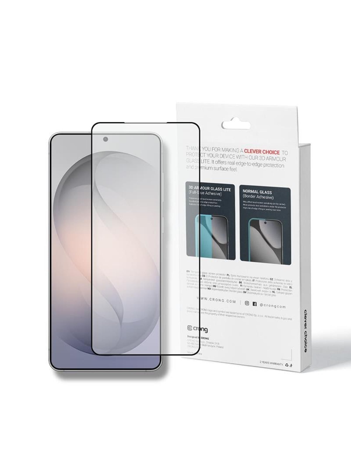 CRONG 3D Armour Glass Lite - Full Glue Tempered Glass for Samsung Galaxy S26