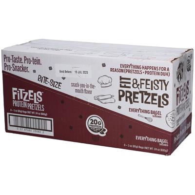 Lenny & Larrys Fitzels Protein Pretzels Everything Bagel 8x85 g Gebäck