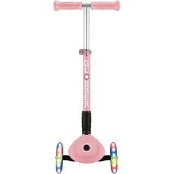 GLOBBER JUNIOR FOLDABLE LIGHTS – Tretroller, 120/80 mm, ABEC 9, 3-rädrig, LED-Leuchtrollen, pastellrosa