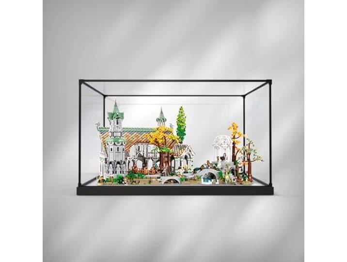 FYHCY Acryl-Vitrine für 10316 Rivendell Castle, staubdichte Aufbewahrungsvitrine für 10316 Rivendell Castle, Lego-Liebhaber (nur Vitrine), Größe: 80 x 40 x 45 cm D