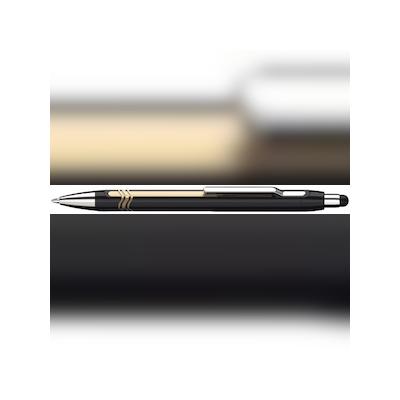 Kugelschreiber Epsilon Touch mit Viscoglide-Technologie, schwarz/gold