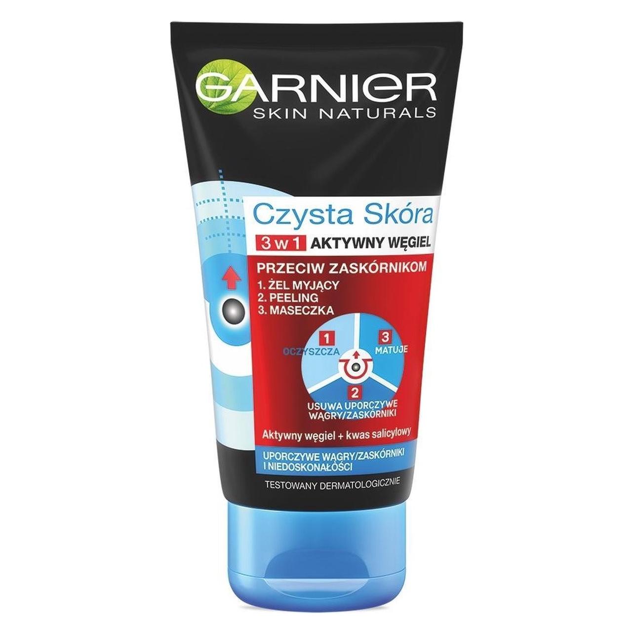Garnier Pure Score Intensive Charcoal 3In1 Face Wash 150Ml (Reinigungsschaum, 150 ml) (3600542084413)