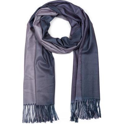Schal STYLEBREAKER "Schal mit 2-Farbigem Farbverlauf", Damen, grau (grau, schwarz), Obermaterial: 100% Polyester PES., Modisch, Modetücher Schal