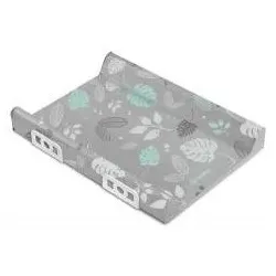 Sensillo Gepolsterte Wickelauflage mit Blumenmuster von Safety System, Grau