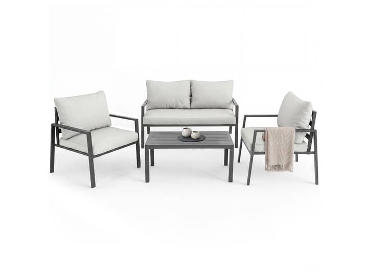 Ensemble de salon Göteborg avec table - gris clair