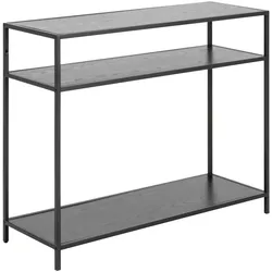 Ebuy24 Sea Konsolentisch 35x100cm 2 Ablagen schwarz.