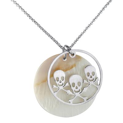 Kettenanhänger ADELIA´S "Anhänger aus Edelstahl mit Perlmutt", silber, Schmuckanhänger, Damen, Edelstahl, Kettenanhänger, Perfekt als Geschenk für besondere Menschen