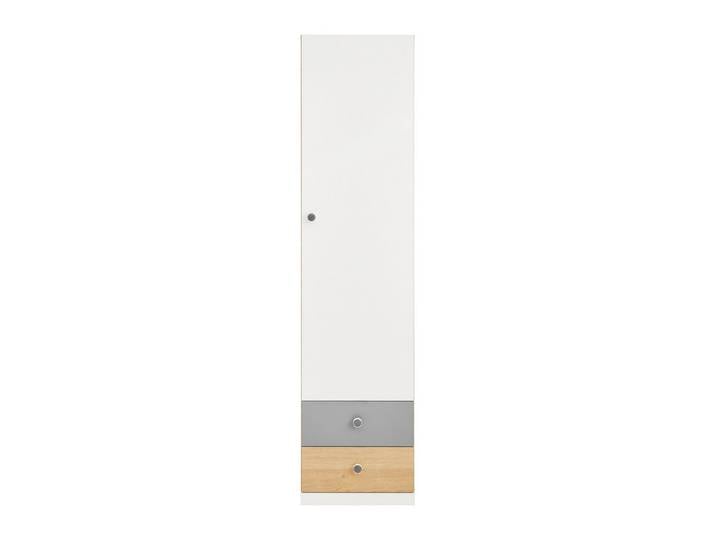 Deine Möbel 24 Kinderregal POKO 04 45 / 190 / 40 cm [B/H/T], in Biskuiteiche / Weiß Lux / Grau