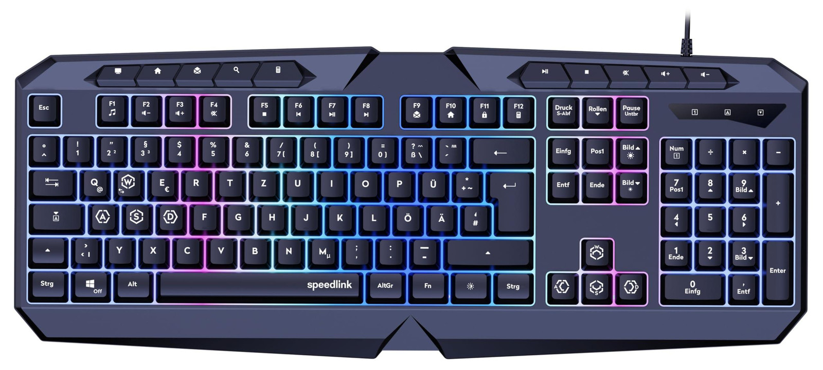 Speedlink LUDICIUM RGB Rainbow Gaming-Tastatur zwart SL-670004-BK