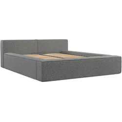 POLSTERBETT Casto mit Stauraum 140/200 cm Hellgrau im Blur Stoff