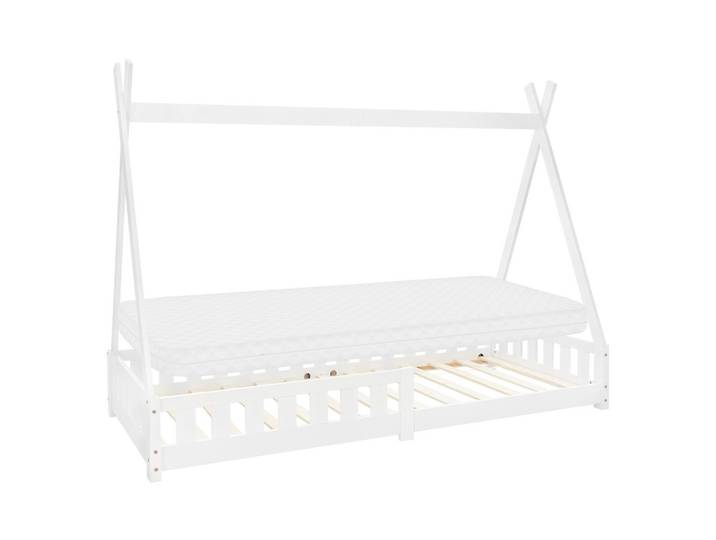 KINDERBETT Tipi mit Matratze 90x200 cm Weiß