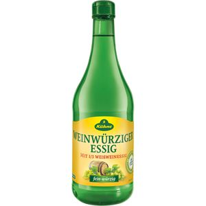 Kühne Tafelessig Weinwürzig, Branntwein- & Weißwein, 5% Säure, in der Flasche, 0,75 Liter