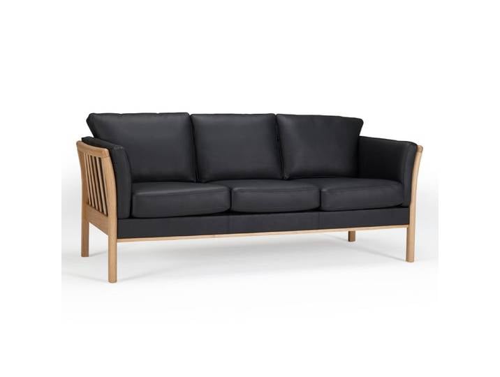 Sofa Aya 3-Sitzer Black Leder