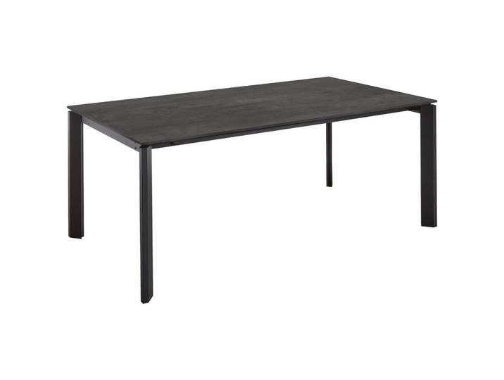 Celina Home Esstisch London, Schwarz, Metall, rechteckig, eckig, 95x76x200-300 cm, ausziehbar, Esszimmer, Tische, Esstische, Esstische ausziehbar