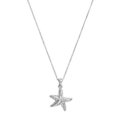 Kette ohne Anhänger AMOR "Seestern-Optik", silber (silberfarben), Halsketten, Damen, Silber 925 (Sterlingsilber), L: 45 B: 1mm, B:1mm