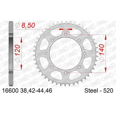 AFAM Kettenrad 16600-46