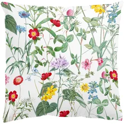 DEKOKISSEN Wildblumen auf Weiß 40/40 cm