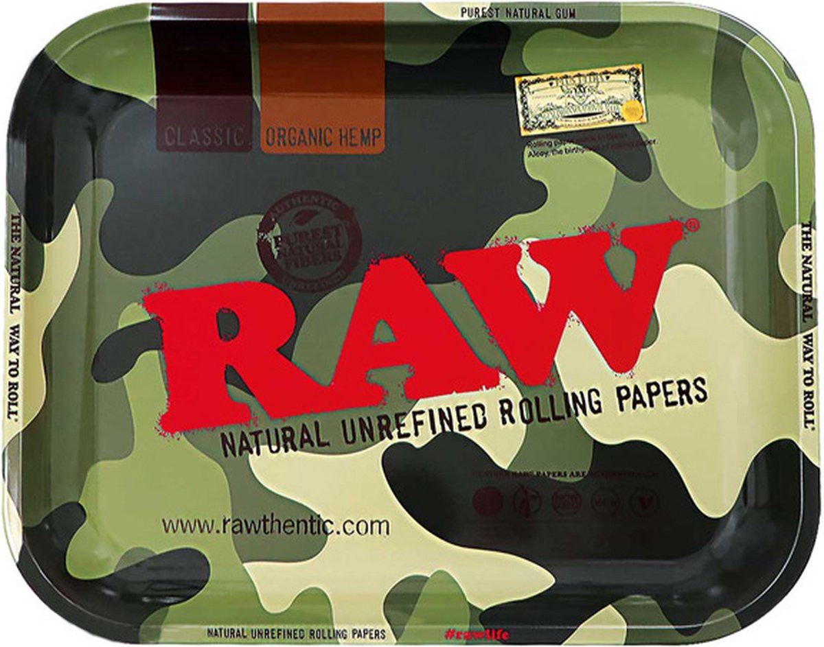 RAW Metal Rolling Tray Camouflage Groot 34 x 27,5 cm