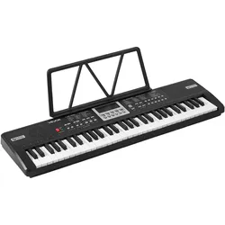 VEVOR Digitalpiano 61 Tasten Halbgewichtet E-Piano Elektronisches Keyboard für Anfänger und Musikliebhaber, 100 Klänge und Rhythmen, mit HiFi-Stereolautsprecher, Notenablage, USB-/MIDI-Anschluss