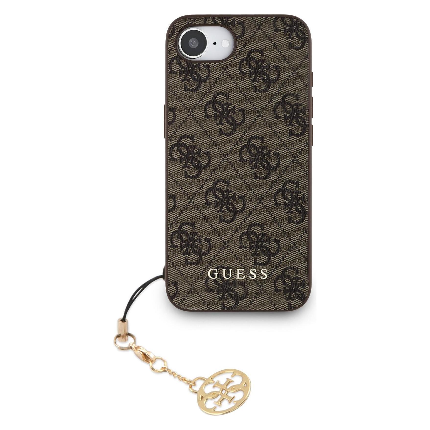 Guess 4G Charm Back Cover für iPhone 16e Ton in Ton Braun (Apple iPhone 16e) (57983124824)