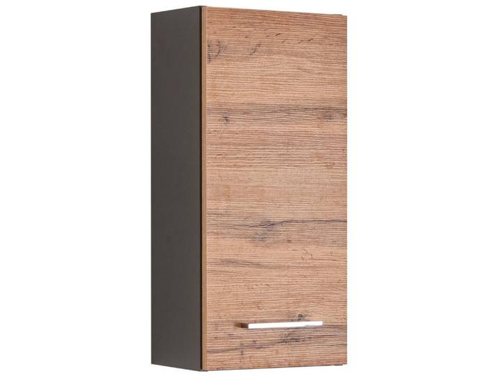 Basera® Hängeschrank Feline 30 cm breit Korpus: anthrazit, Front: Wotaneiche, Badezimmermöbel