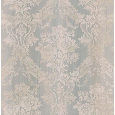 Seabrook Designs Lorinda Ombre Damask Unpasted Wallpaper