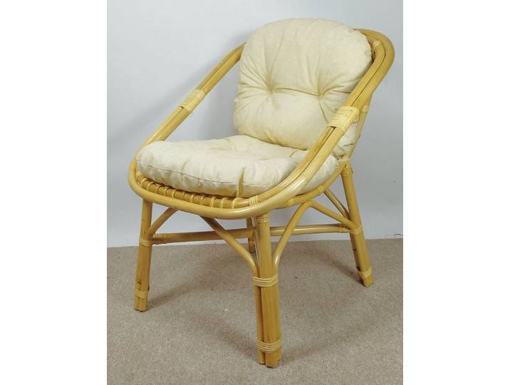 Rattani Rattanstuhl Rattansessel, Rattanstuhl Modell Roberto, Rattan Natur