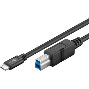 Goobay USB-Kabel 67986, USB 3.0, 1 m, Anschlusskabel, C Stecker / B Stecker