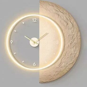 Daily Deals Depot Aesthetic LED Luxury Modern Wall Clocks, Elegant Stylish Clock For Bedrooms, Living Room Decor Accessories style 1
