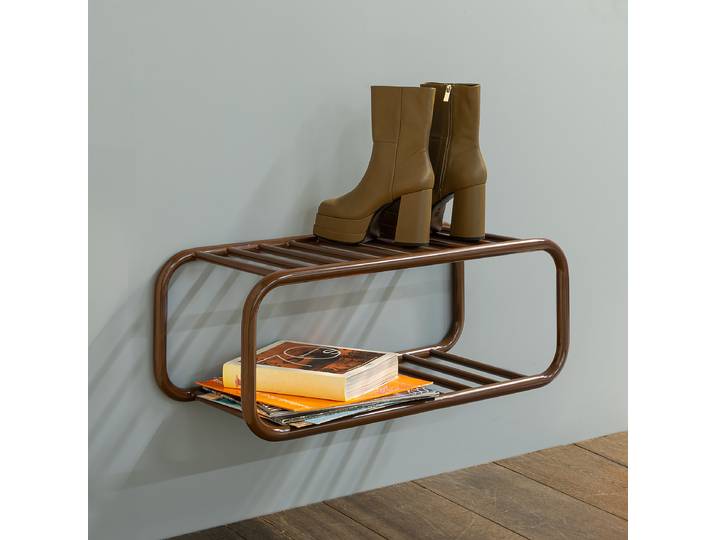 Meuble à chaussures suspendu Retro 72 x 28 x 35cm Marron/Marron