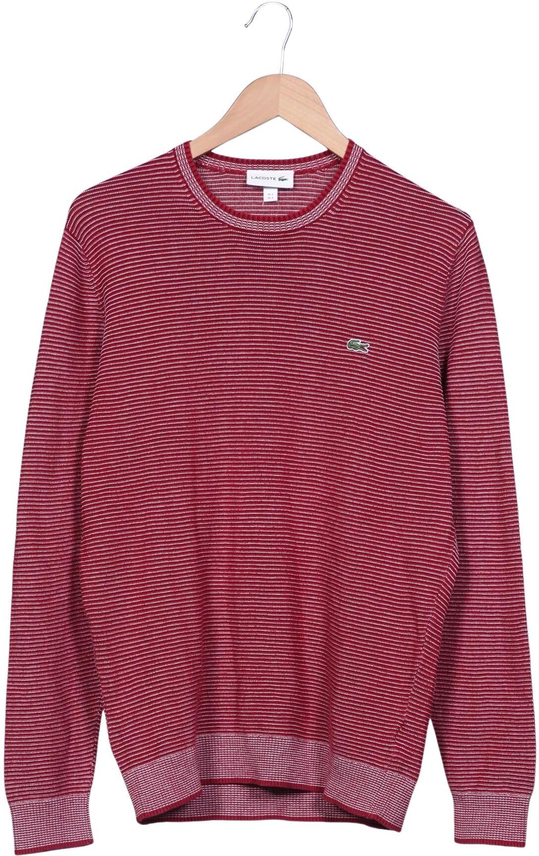 Lacoste Herren Pullover, Rot, Gr. S, Baumwolle - Second Hand