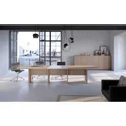 Großer konferenztisch mit Glasplatte 370 cm La7