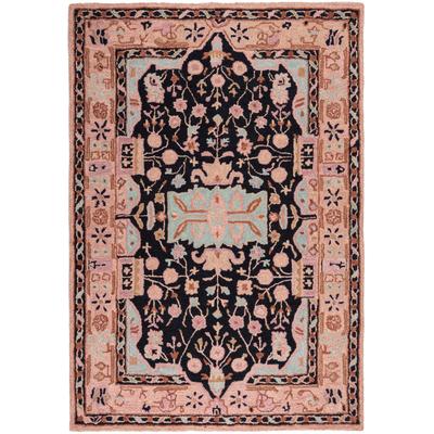 Wollteppich FLAIR RUGS "Blossom 3D Effekt", rosa, B:120cm H:5mm L:170cm, Wolle, Teppiche, Wolle, Teppich, Wohnzimmer, Schlafzimmer, Esszimmer