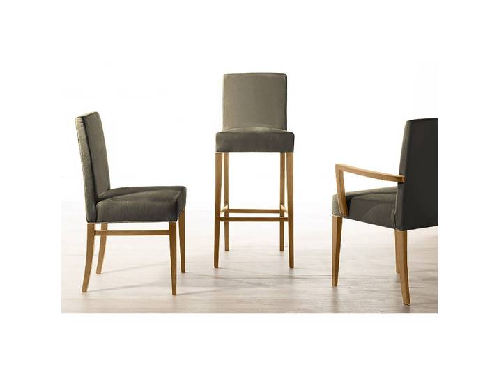 Chaise à accoudoirs Camillas 63 x 92 x 54cm Gris/Gris sable mat
