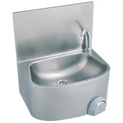 KBS Gastrotechnik Handwaschbecken halbrunde Form BxTxH 48x35x52cm