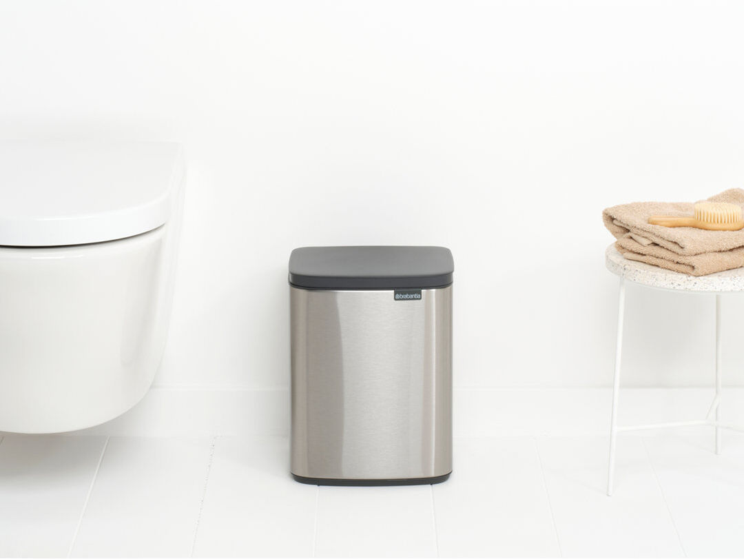 Brabantia 7 Litre Bo Waste Bin Matt Steel Fingerprint Proof 7L