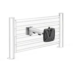 Novus TSS-Tragarm SlatWall silber-anthrazit, 1-tei (10 kg), Monitor Halterung, Grau, Schwarz, Silber