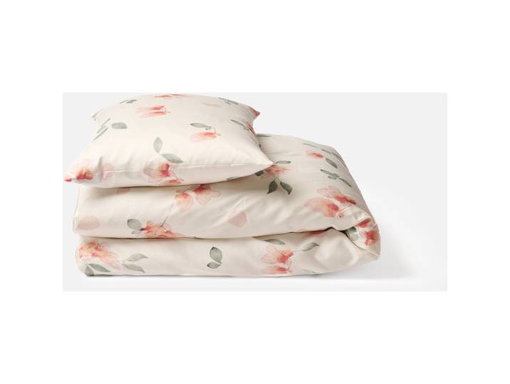 Journey Living Kissenbezug Rasa white/apricot Blumenmuster Baumwolle B 50 T 70 cm - Material: 100% Bio Baumwollle, GOTS zertifiziert - Kissenbezug