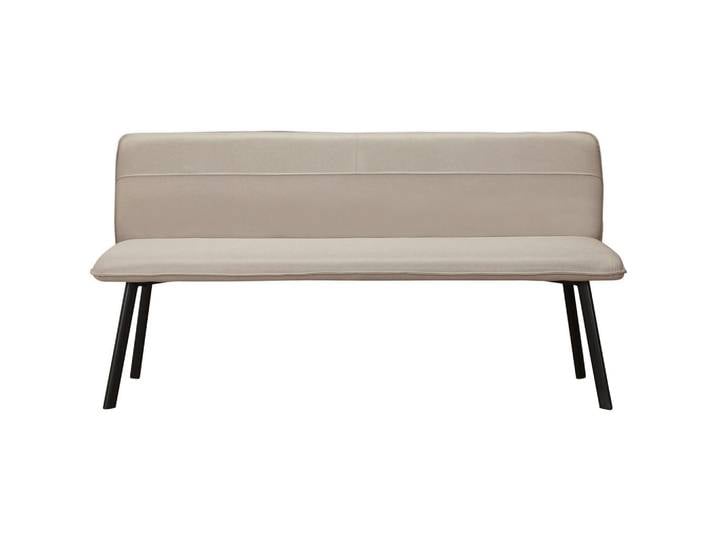 Mid.you Sitzbank Torino, Weiß, Metall, 1-Sitzer, 160x79x56 cm, mit Rückenlehne, Esszimmer, Bänke, Sitzbänke